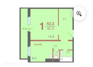 Продаю однокомнатную квартиру, 42 м2, Красноярск, ЖК Апрелевка, Апрельская улица, 6И