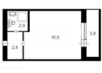 Продажа квартиры студии, 25.2 м2, Санкт-Петербург, улица Нахимова, 1, улица Нахимова