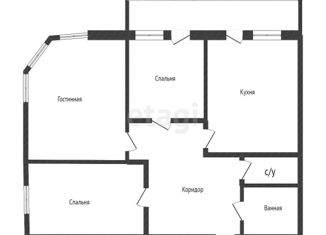 3-комнатная квартира на продажу, 72.3 м2, поселок Дубовое, Зелёная улица, 13