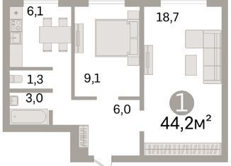 Продажа двухкомнатной квартиры, 43 м2, Москва, улица Кухмистерова, 16, станция Депо