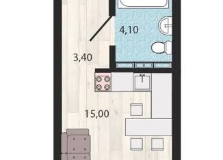 Продается квартира студия, 22 м2, Екатеринбург, Круговая улица, 18, ЖК Рудный