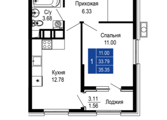 Продам комнату, 35.35 м2, поселок городского типа Заозерное, улица Аллея Дружбы