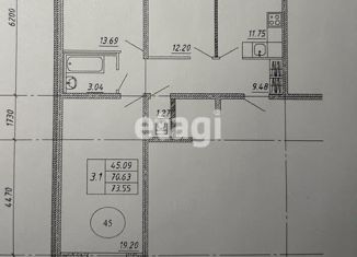 Продажа 3-ком. квартиры, 70.2 м2, Санкт-Петербург, проспект Королёва, 59к5, ЖК Граффити