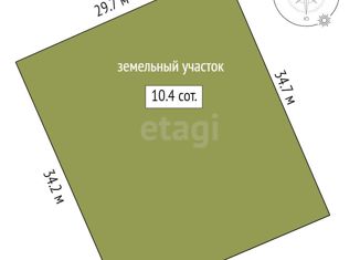 Продаю земельный участок, 10.41 сот., село Южное, Ингушская улица