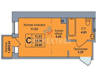 Квартира на продажу студия, 25 м2, Ижевск, Ракетная улица, 26, жилой район Ракетный