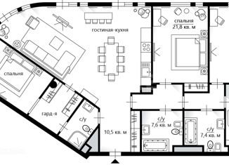 Продаю 4-комнатную квартиру, 182.4 м2, Москва, улица Остоженка, 11, улица Остоженка