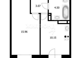 Продаю 1-ком. квартиру, 43 м2, Новосибирск, микрорайон Закаменский, 16, метро Берёзовая роща