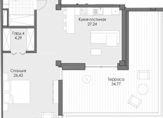 Продается 2-комнатная квартира, 105 м2, Евпатория, проспект Победы, 93