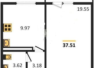 Продаю 1-комнатную квартиру, 37 м2, Ростов-на-Дону, ЖК Платовский, Художественная улица