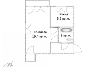 Продаю 1-комнатную квартиру, 32.9 м2, Барнаул, проспект Ленина, 144, Железнодорожный район