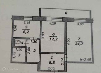 Продам 2-ком. квартиру, 52 м2, поселок городского типа Разумное, Восточная улица, 3