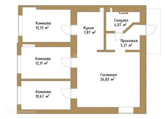 4-комнатная квартира на продажу, 81.3 м2, Севастополь, Древняя улица, 22, Гагаринский район