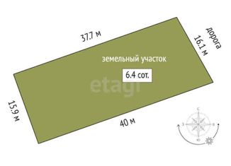 Земельный участок на продажу, 6.4 сот., СНТ Черемушки-2, Школьная улица