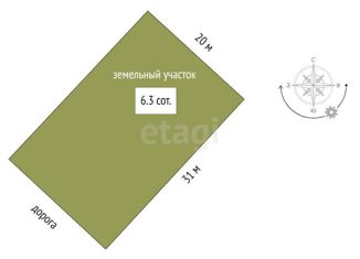 Земельный участок на продажу, 6.3 сот., Урожайновское сельское поселение