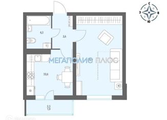 Продается 1-ком. квартира, 39 м2, хутор Ветряк, Выборская улица, 13