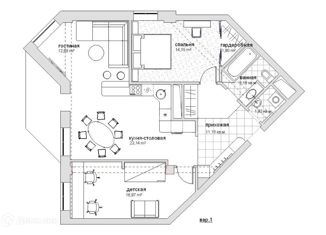 Продажа трехкомнатной квартиры, 87.2 м2, Екатеринбург, Кузнечная улица, 79, ЖК Бажовский