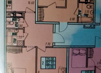 Продаю 2-ком. квартиру, 73 м2, Анапа, ЖК Приоритет, улица Омелькова, 93