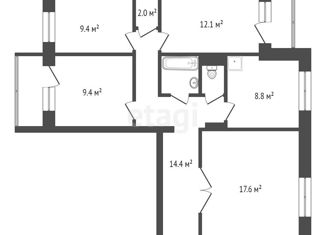 Продам 4-комнатную квартиру, 80.3 м2, Красноярск, улица Сергея Лазо, 38