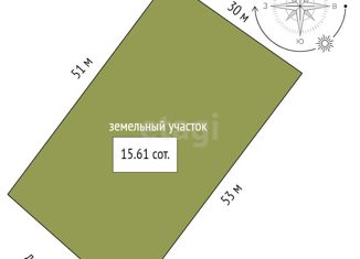 Продаю земельный участок, 15.61 сот., деревня Криводанова, Центральная улица