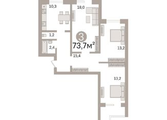 Продам 3-комнатную квартиру, 72.9 м2, Москва, Братиславская улица, 34к1, метро Братиславская
