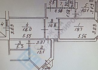Продажа трехкомнатной квартиры, 84.9 м2, Москва, Одесская улица, 22к3, Одесская улица