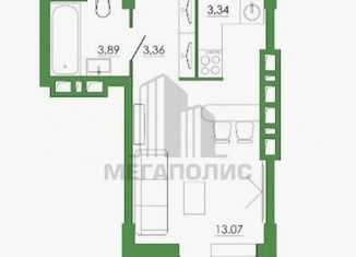 Продаю квартиру студию, 28.5 м2, Ростов-на-Дону, Магнитогорская улица, 2Б, ЖК Екатерининский