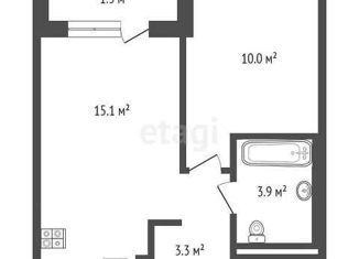 1-ком. квартира на продажу, 33.6 м2, Тюмень, ЖК Озёрный Парк