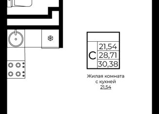 Продажа квартиры студии, 30.38 м2, Краснодар, улица Володи Головатого, 313, улица Володи Головатого