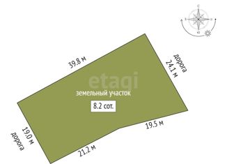 Участок на продажу, 8.2 сот., поселок Магистральный, Западная улица