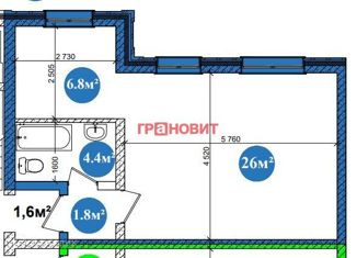 Продаю 1-комнатную квартиру, 39 м2, село Толмачёво, квартал Джобса, 10