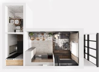 Квартира на продажу студия, 28 м2, Новосибирск, Светлановская улица, 52/1, ЖК Чкалов