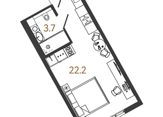 Продается квартира студия, 25.9 м2, Санкт-Петербург, Московский проспект, 103, Московский район