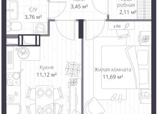 Продажа 1-комнатной квартиры, 32.67 м2, Сертолово