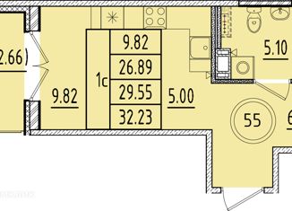 1-ком. квартира на продажу, 26.89 м2, Санкт-Петербург, Образцовая улица, 6к3