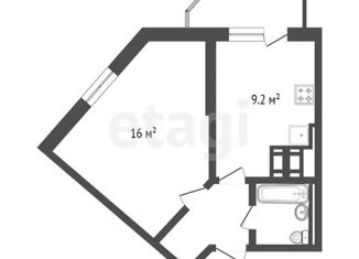 Продается однокомнатная квартира, 31.7 м2, Санкт-Петербург, Русановская улица, 9, метро Пролетарская