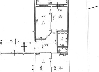 Продам 3-комнатную квартиру, 97 м2, Краснодар, улица Цезаря Куникова, 24к2, ЖК Времена Года 3