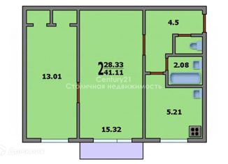 Продаю 2-ком. квартиру, 40.12 м2, Москва, Сеславинская улица, 18, Сеславинская улица