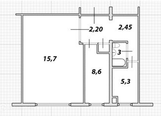 Продается 2-комнатная квартира, 40.9 м2, деревня Григорово, Центральная улица, 7