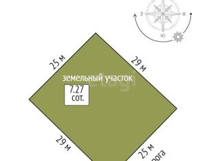 Продажа земельного участка, 7.3 сот., деревня Криводанова