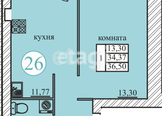 1-ком. квартира на продажу, 36.5 м2, деревня Красный Бор, деревня Красный Бор, 39