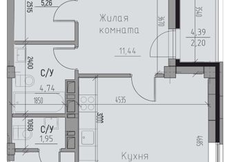 Продам двухкомнатную квартиру, 51 м2, Абакан, улица Комарова, 7А, ЖК Комарово