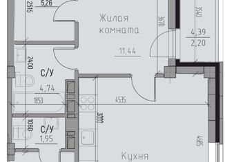 Продам двухкомнатную квартиру, 51 м2, Абакан, улица Комарова, 7А