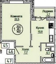 Продается двухкомнатная квартира, 46 м2, посёлок Смирновка, посёлок Смирновка, 31
