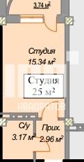 1-комнатная квартира на продажу, 25 м2, Махачкала, Карабудахкентское шоссе, 14А, Советский район