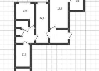 4-комнатная квартира на продажу, 75.7 м2, Краснодар, Уральская улица, 194, Уральская улица