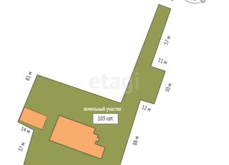 Продаю участок, 103 сот., посёлок городского типа Боровский, улица Орджоникидзе