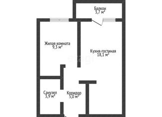 Однокомнатная квартира на продажу, 38 м2, Краснодар, улица Автолюбителей, 1/7к4, ЖК Премьера