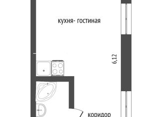 Продам квартиру студию, 16.9 м2, Омск, улица 20-го Партсъезда, 47, Советский округ