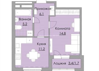 1-комнатная квартира на продажу, 39 м2, Хабаровск, улица Демьяна Бедного, 10А