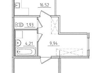 1-комнатная квартира на продажу, 49.79 м2, Гатчина, улица Чехова, 41, ЖК IQ Гатчина